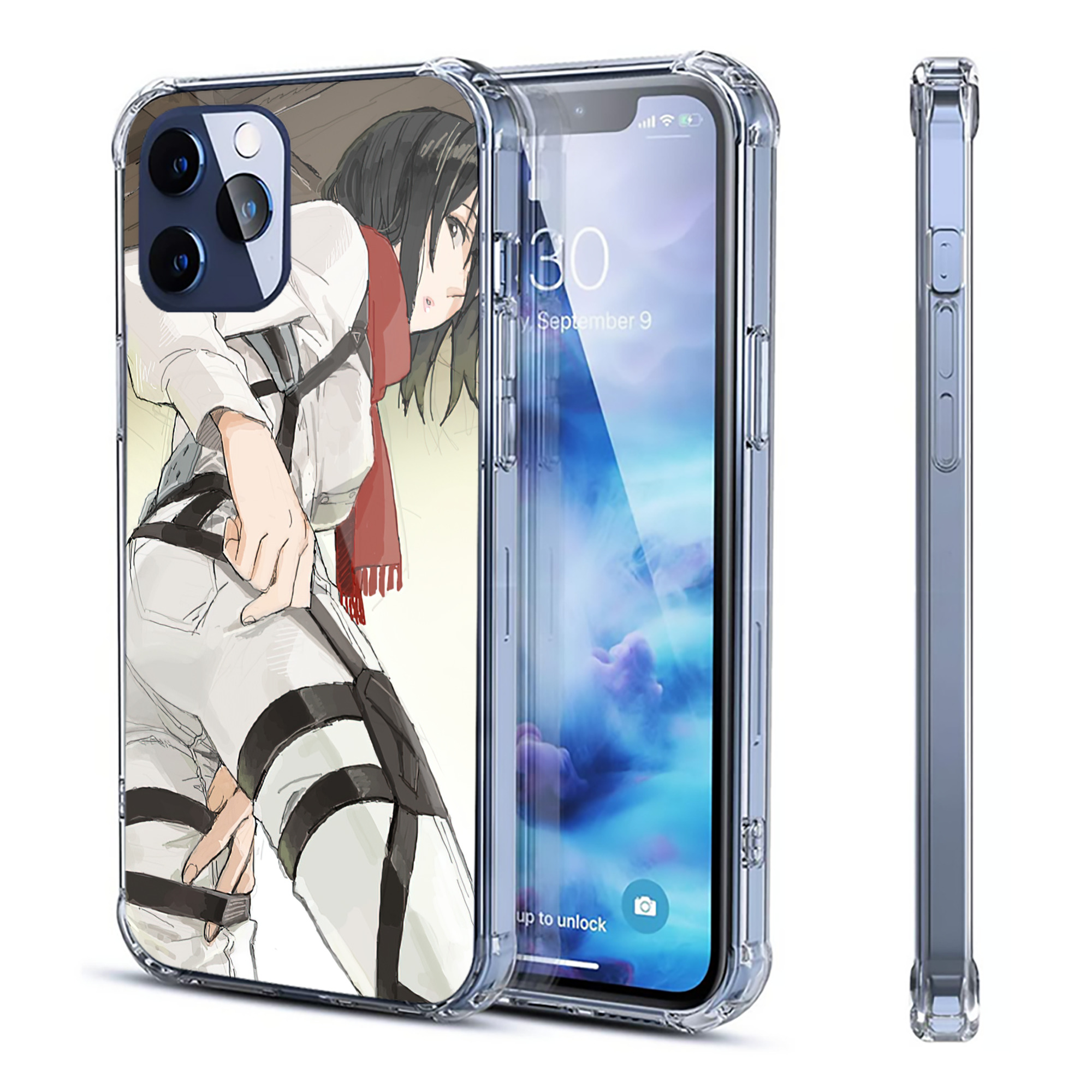 （画像用） 進撃の巨人 Attack on Titan 【iPhone 12シリーズ対応】透明スマホケース（クリアソフトケース）